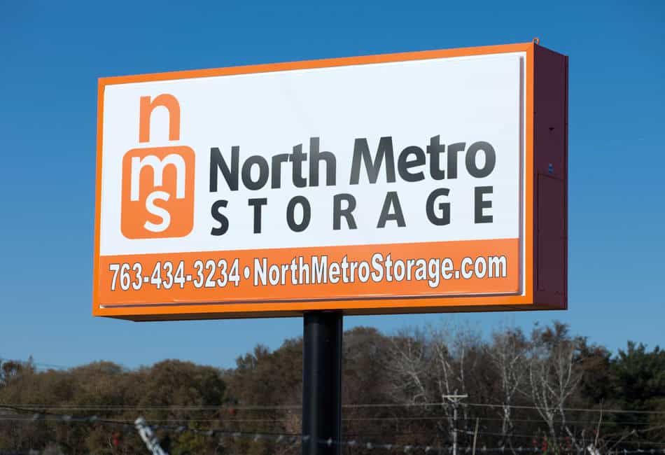 North Metro Storage center sign